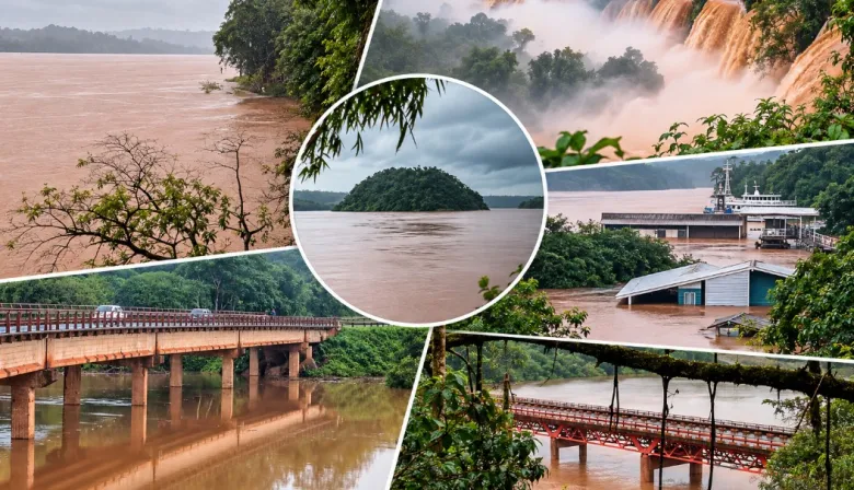 Misiones sigue en alerta por la crecida de los ríos Paraná, Uruguay e Iguazú
