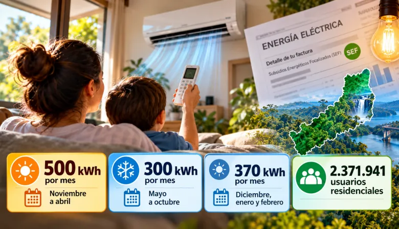 Tras gestiones de Passalacqua, Misiones tendrá hasta 500 kWh subsidiados en verano