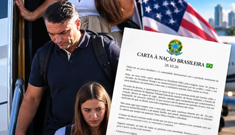 Desde Estados Unidos, Flávio Bolsonaro desconoció el triunfo de Lula, agradeció a Milei y a Trump