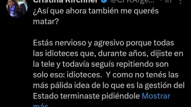 CFK a Javier Milei: 