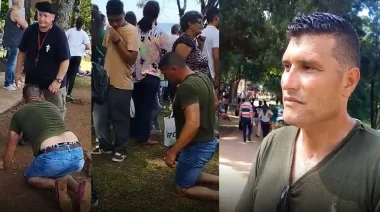 San Javier: Peregrino cumple 12 años subiendo de rodillas el Cerro Monje por una promesa de fe