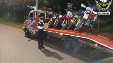 Megaoperativo sorpresa en Montecarlo dejó un detenido y ocho motos retenidas