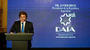 Javier Milei cargó contra el kirchnerismo durante su discurso en el 90º aniversario de DAIA