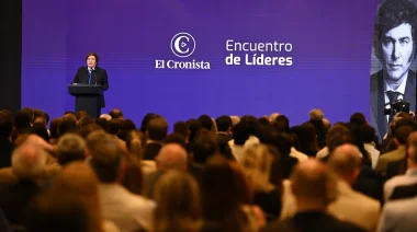 Javier Milei cierra el Encuentro de Líderes en La Rural ante un auditorio de empresarios y defiende su plan económico
