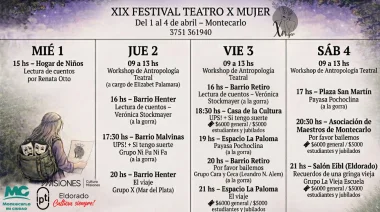 Montecarlo se prepara para la XIX edición del Festival Teatro x Mujer con funciones a la gorra y fuerte presencia barrial
