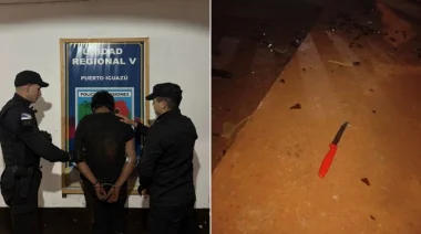 Puerto Iguazú: Amenazó a su madre con un cuchillo, atacó a policías y terminó detenido