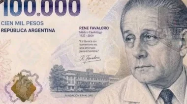 Desmienten la emisión de un billete de $100 mil con la imagen de René Favaloro