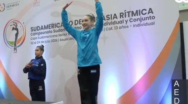 La niña oriunda de Oberá Valeska Bazila hizo historia para Misiones: Ganó dos medallas en la Copa Sudamericana de Gimnasia Rítmica