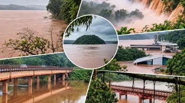 Misiones sigue en alerta por la crecida de los ríos Paraná, Uruguay e Iguazú