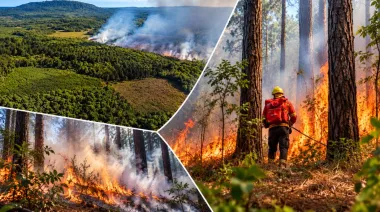 Bomberos sofocan incendio de malezas en Santa Ana