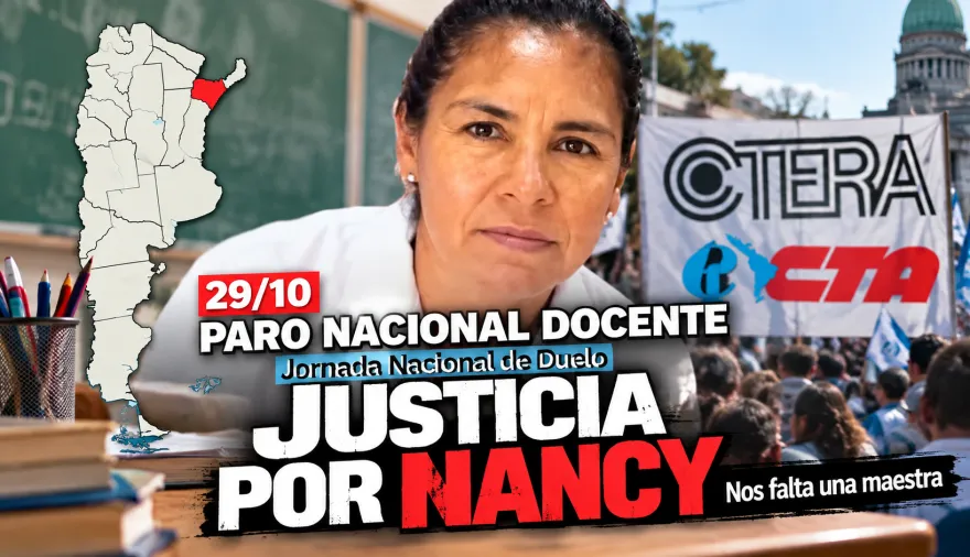 Paro nacional docente tras el hallazgo sin vida de Nancy Godoy