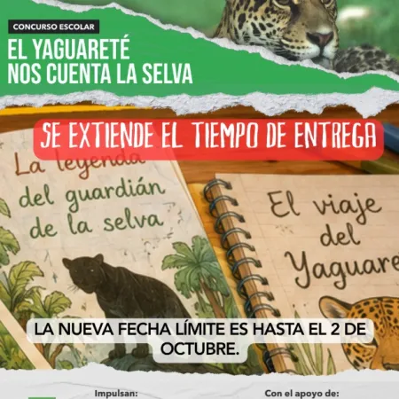Extienden el plazo para participar del concurso escolar “El yaguareté nos cuenta la selva”