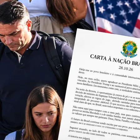 Desde Estados Unidos, Flávio Bolsonaro desconoció el triunfo de Lula, agradeció a Milei y a Trump
